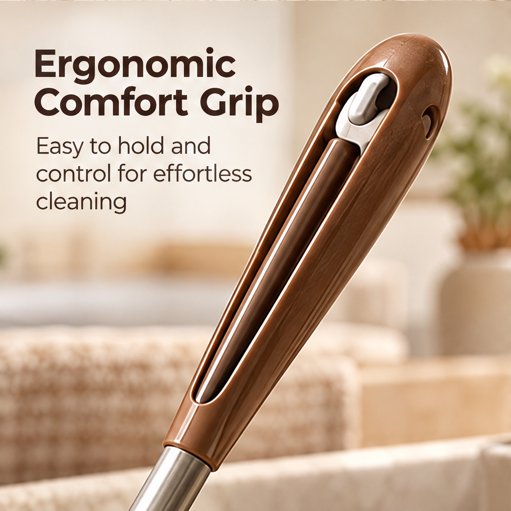 Ergonomic Comfort Grip - Easy to hold and control for effortless cleaning