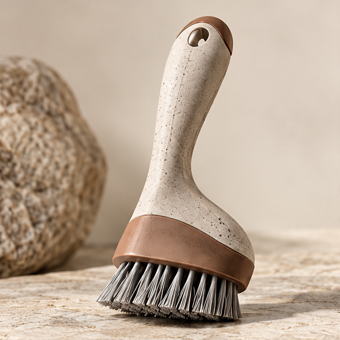 Wheat Straw Round Scrub Brush with Hook - Product Shot