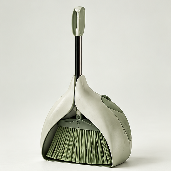 Leaf Broom Dustpan with Built-in Seed Box - Product Shot