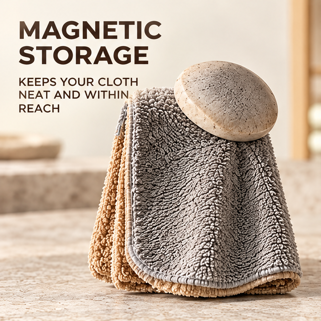 Magnetic Storage - Keeps your cloth neat and within reach