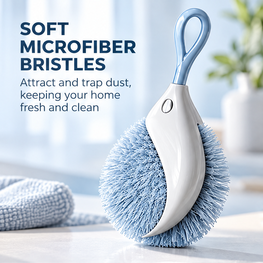 Soft Microfiber Bristles - Attract and trap dust