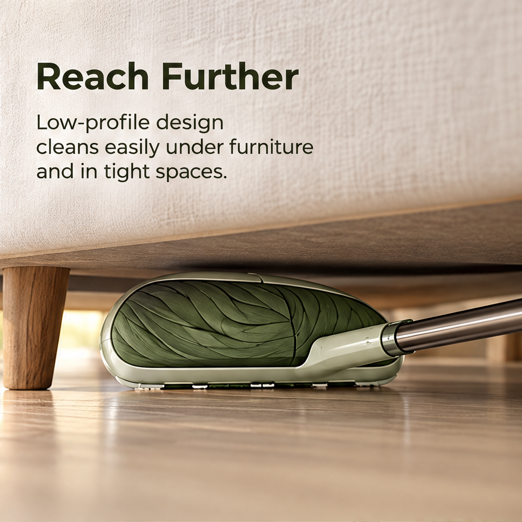 Effortless Cleaning - Quickly picks up dust hair and crumbs for a cleaner home