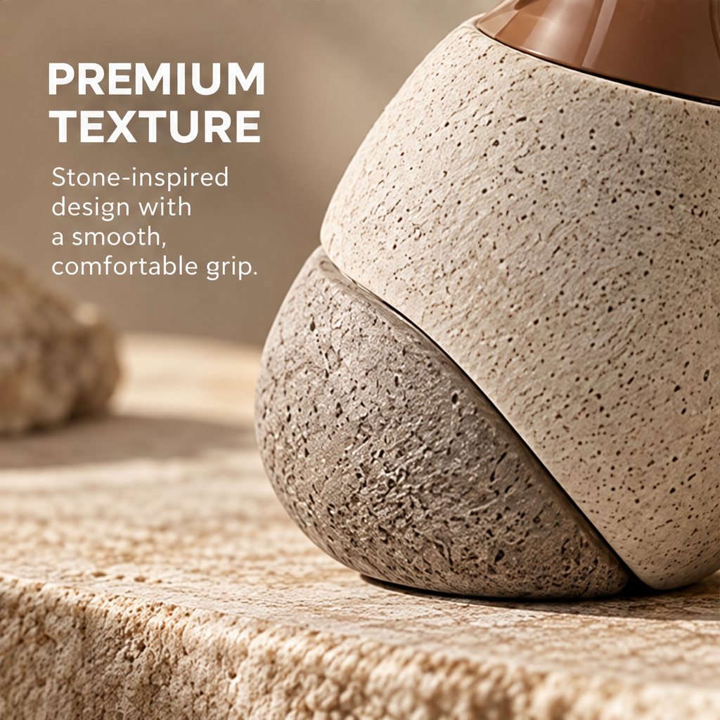 Premium Texture - Stone-inspired design with a smooth comfortable grip