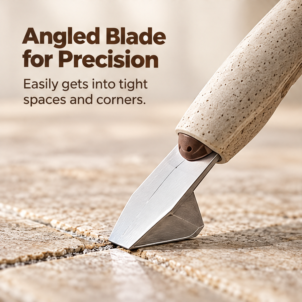 Angled Blade for Precision - Easily gets into tight spaces and corners