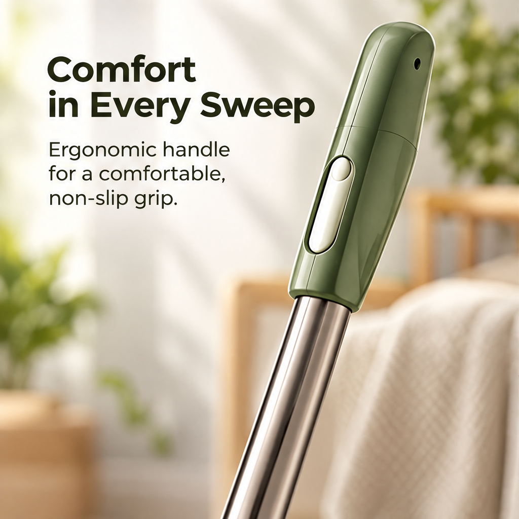 Comfort in Every Sweep - Ergonomic handle for a comfortable non-slip grip