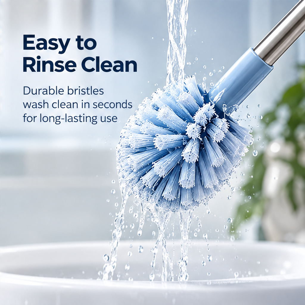 Easy to Rinse Clean - Durable bristles wash clean in seconds