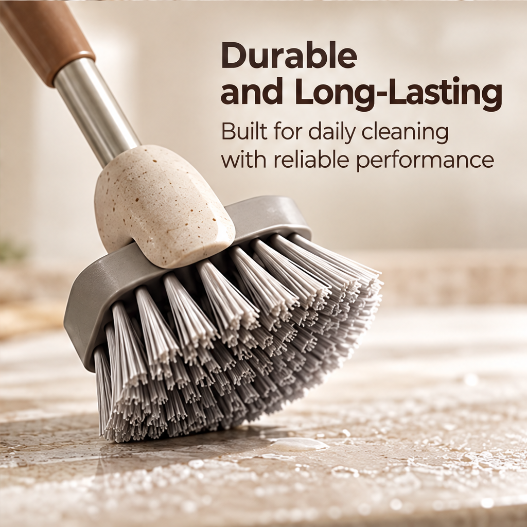 Powerful Scrubbing - Stiff bristles remove dirt and grime easily